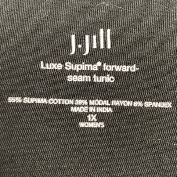 J. Jill Luxe Supima Forward-Seam Tunic Top Women’s Size 1X Long Sleeves Knit - Picture 6 of 7